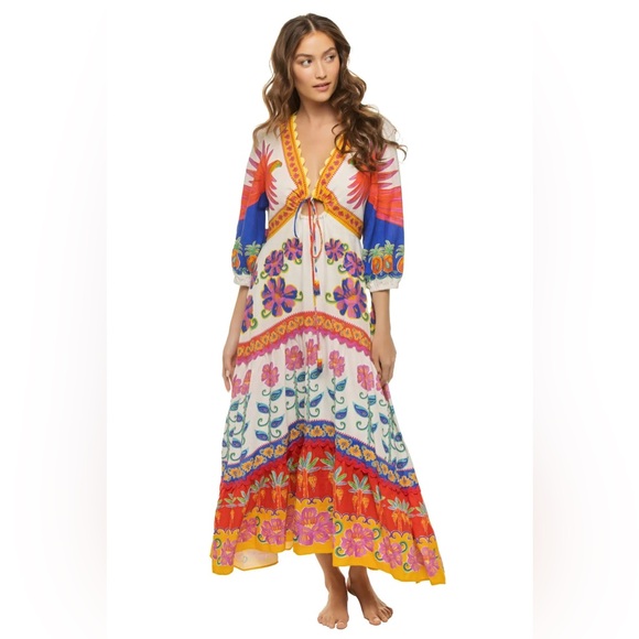 Farm Rio Vivid Gardens Maxi Size Small EUC - Picture 3 of 8